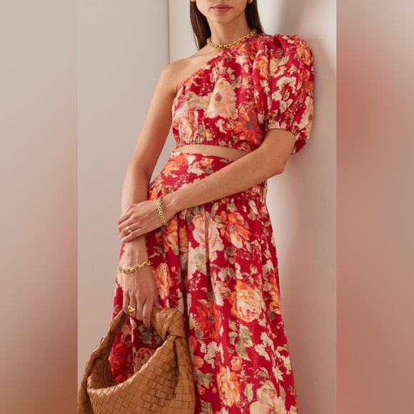 NWT Posse Raquel linen set - maxi skirt + top - size S - Picture 1 of 9